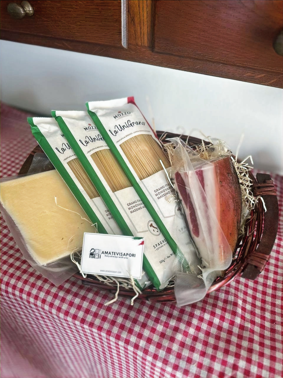 kit carbonara pecorino pasta guanciale