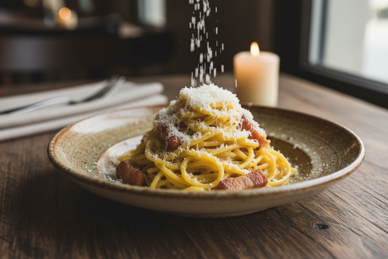 piatto di pasta carbonara
